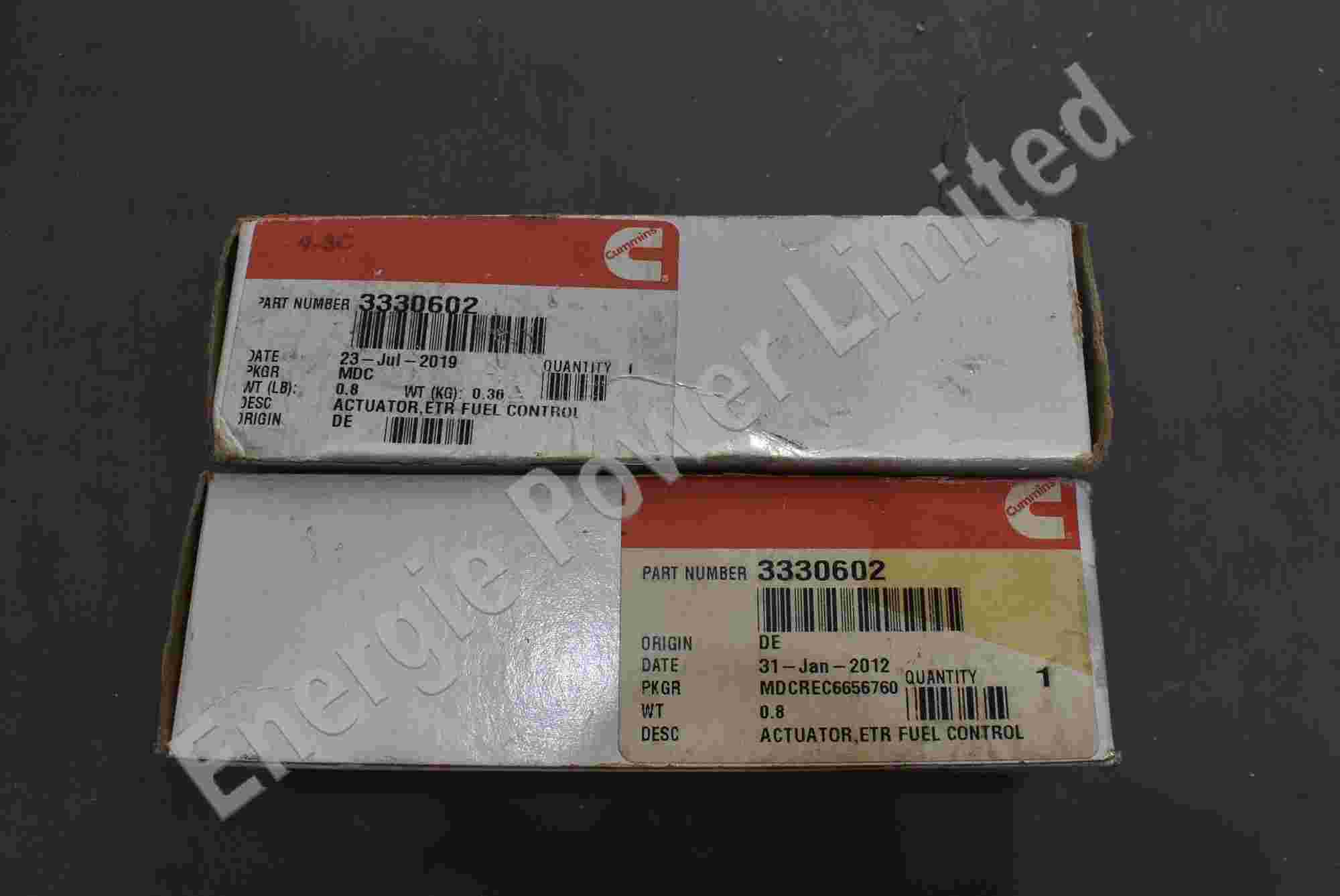 3330602 ACTUATOR,ETR FUEL CONTROL