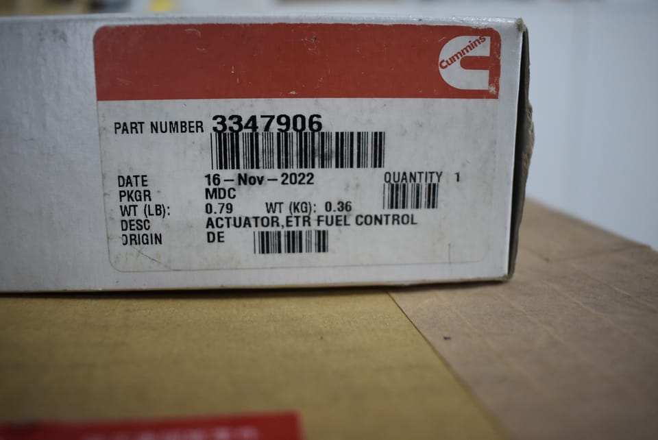 3347906 Electronic fuel control actuator