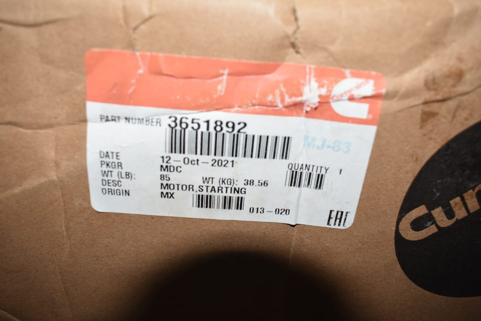 3651892 Starting motor