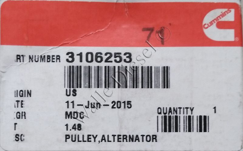 3106253 Alternator Pulley
