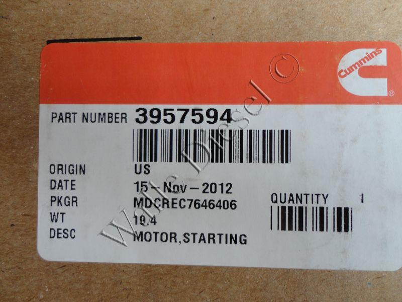 3957594 Starting Motor