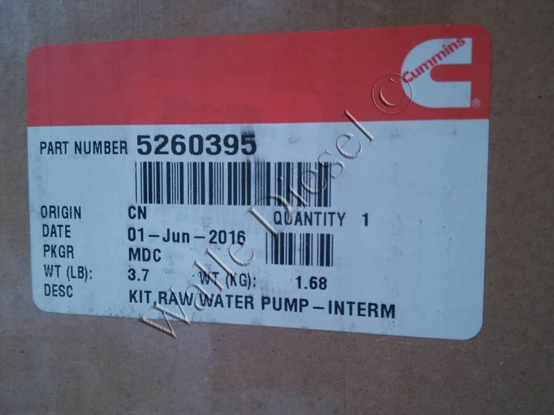 5260395 Kit, Raw Water Pump- Interm