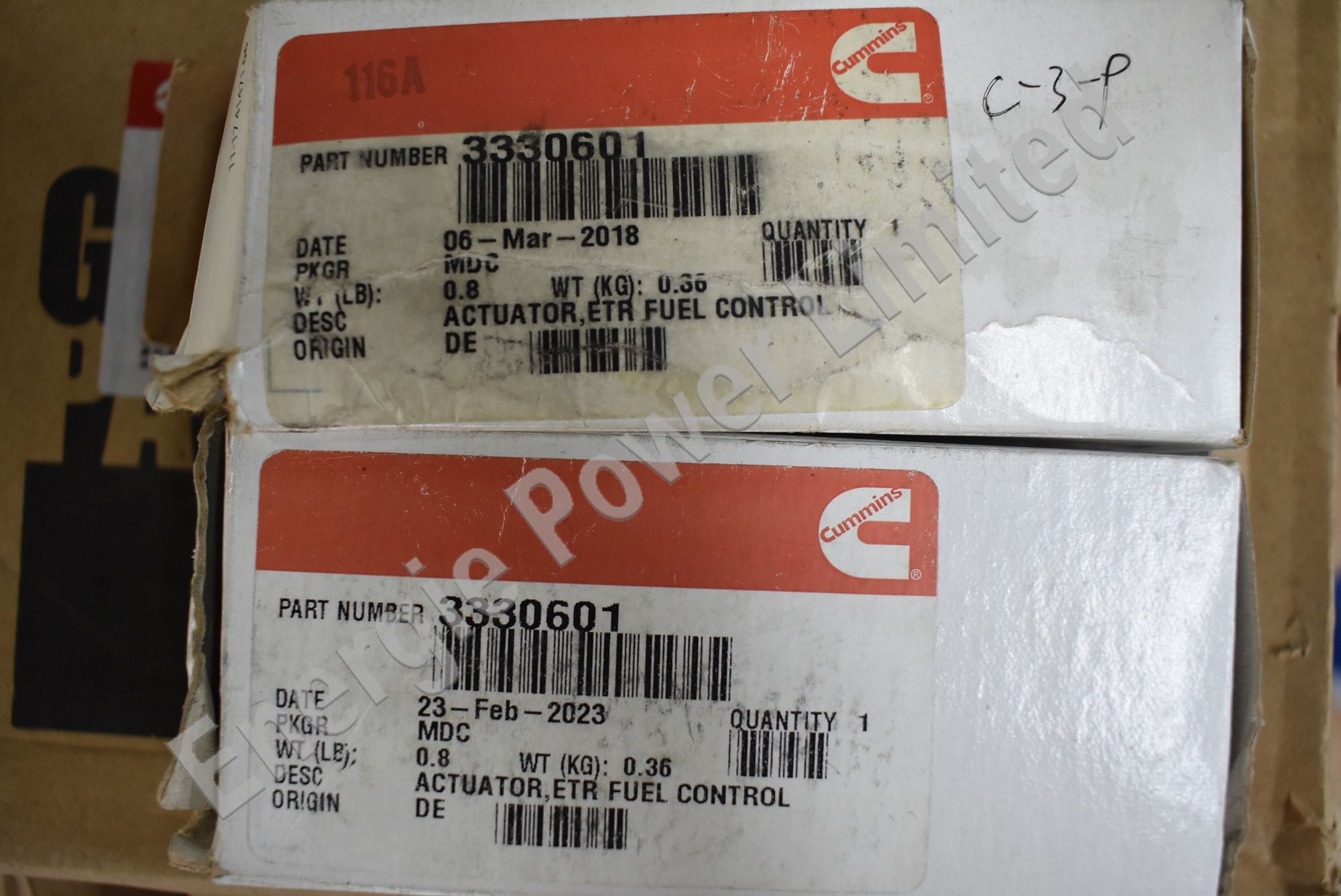 3330601 Electronic fuel control actuator