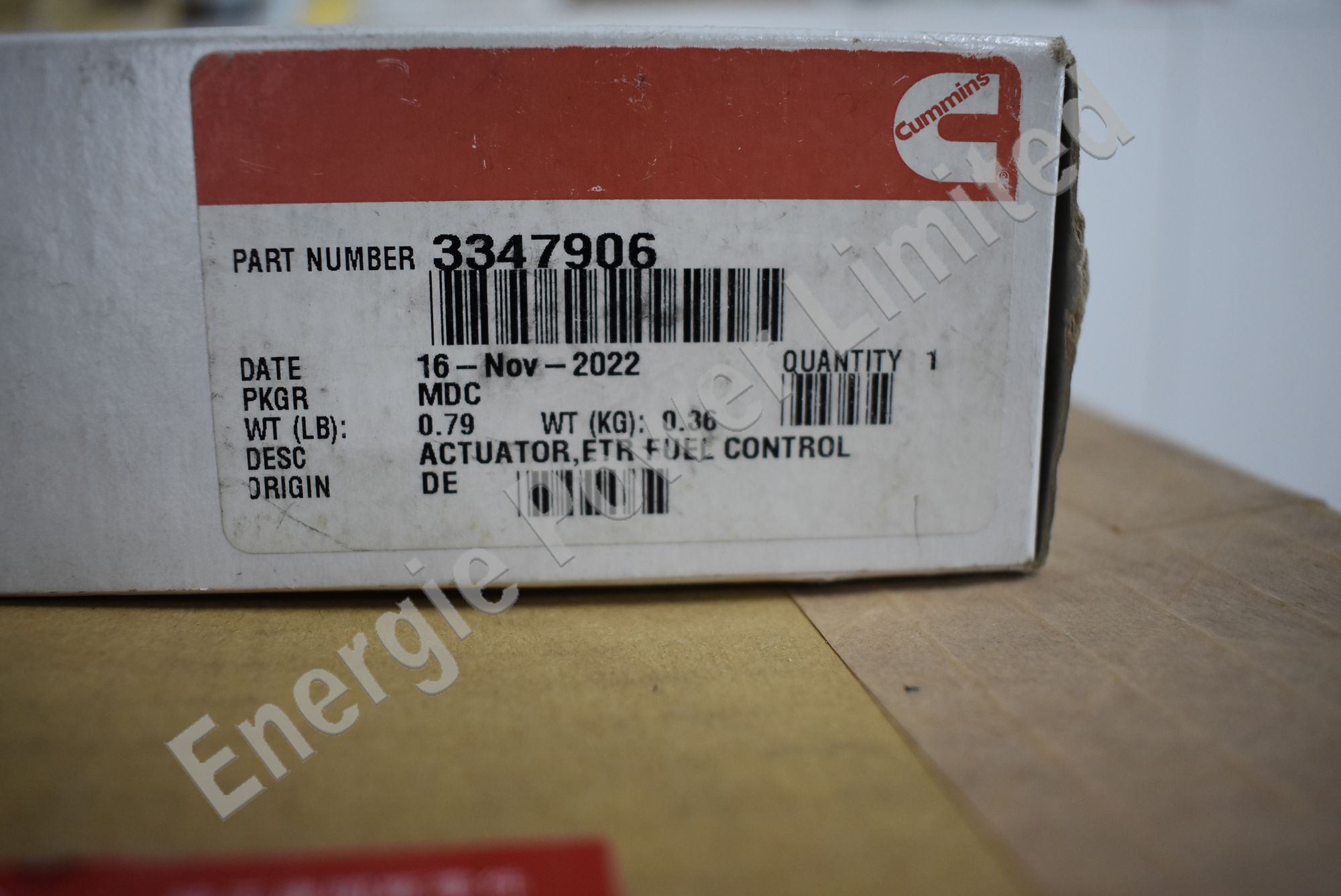 3347906 Electronic fuel control actuator